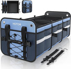 Trunk Organizer for SUV – Car Storage Box with Reflective Strips, Collapsible Car Organizer with Large Capacity, Essential Car Accessories for Truck, Van & Sedan, Blue, 22.1" x 13.0" x 12.0"