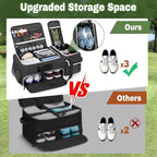 2 Layer Golf Trunk Organizer with Bottom Shoe Space, Golf Car Locker for Men & Women, Holds 2-3 Shoes, Balls, Tees, Cap, Gloves and Clothes (Patenting Design)