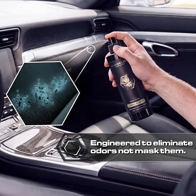 Vanilla Bean Car Air Freshener Spray, Premium Odor Eliminator for Cars, Trucks, RVs, SUV, or Home Use - 8 fl OZ - Air Freshener - Vanilla Bean Spray