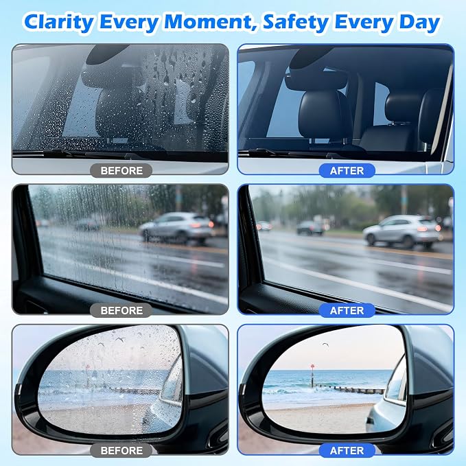 Anti Fog Spray for Car Windshield, 50ml | Prevents Fog on Interior Glass, Works for Side & Rear Windows, Mirror, Eyeglasses, No Streaks, Easy to Apply