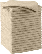 Brown Microfiber Cleaning Cloths, 20 Pack Cleaning Rags - Lint Free & Scratch-Free Microfiber Towels for Cars, House & Kitchen, Absorbent Cleaning Towels, 11.5 x 11.5 Inch