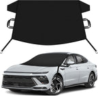 Car Snow Cover Compatible for Hyundai Sonata | Windshield Cover for Ice and Snow with S-Hook Straps | Heavy-Duty 600D Oxford Winter Car Cover, Waterproof & Anti-Slip