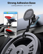 for MagSafe Car Mount【Strong Magnets】 Magnetic Phone Holder for Dashboard，360 Adjustable Car Phone Holder, Compatible with Garmin GPS iPhone Android and All Smartphones, Black