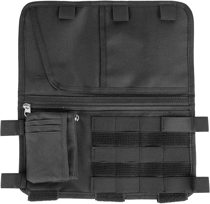 Car Sun Visor Organizer, Double Sided Visor Organzier with Card Pouch for Cars, Trucks, Vans, Multi-Functional Sunglass Holder, Tactical MOLLE Accessories