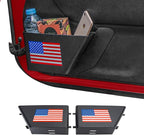 2 Pack Metal Front Door Storage Box Pockets Compatible with Jeep Wrangler JK JKU 2/4 Door 2007-2018 Side Insert Organizer for Interior Storage Accessories