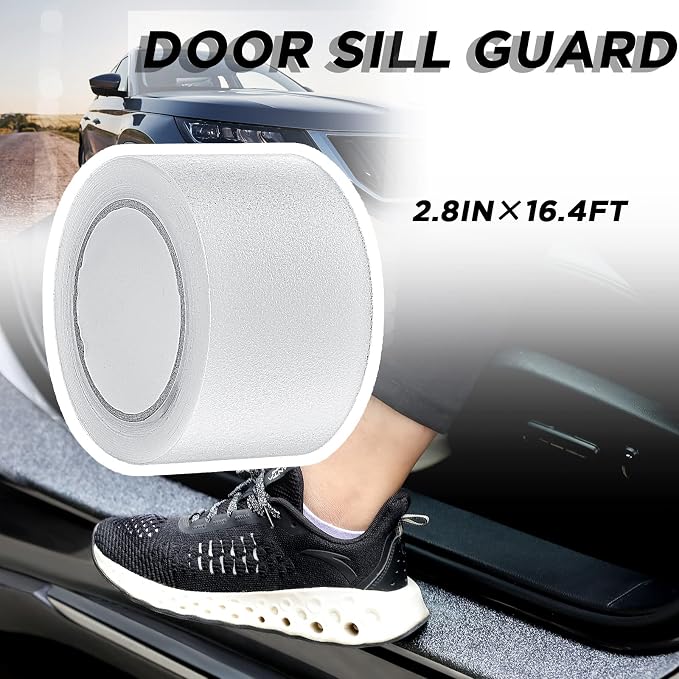 Car Door Edge Guards Door Sill Protector Automotive Entry Guard Anti Collision Scuff Sill Trim Protection Strips for Most Cars Vehicles Accessories(2.8 Inch Wide, 16.4 Feet,Clear)