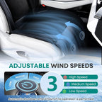 Cooling Car Seat Cover Front Seat, 12V-24V Ventilated Seat Cushion, Cooling Car Seat Cushion with 2 Powerful Turbo Fans 3-Speed Adjustable for Summer Driving, Universal Fit for Car SUV Truck