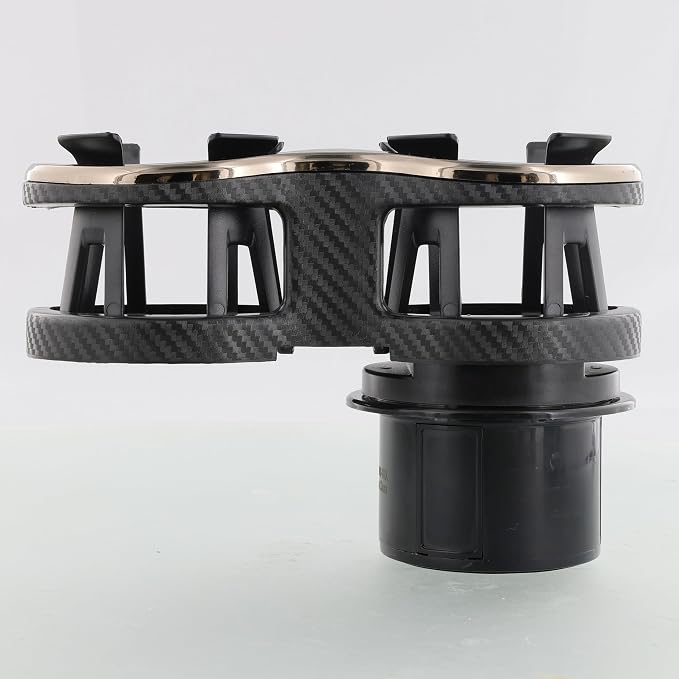 Cupholder 2 in 1 Expander, Turn 1 Cupholder to 2, Dual Drink Holder Expander with Adjustable Expandable Base to Fit Most Cars and Vehicles, Secure Hold with Drink Grips