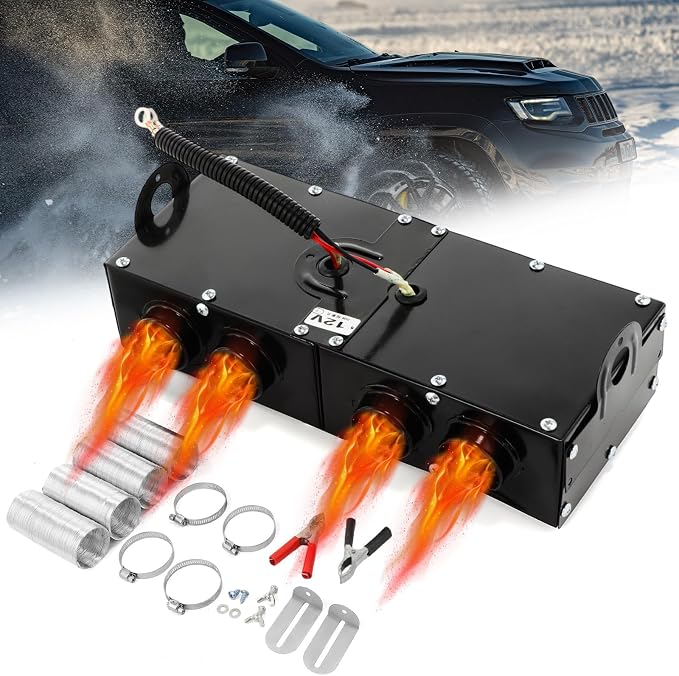 500w Car Heater 12 Volt Camping Heaters Windshield Heater Kit Window Defogger Defroster for Winter Automobile Windscreen Car Camper (12v)