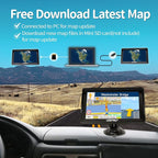GPS Navigator for Car Truck RV Pickup, 9-inch with Hood No Network Required | 2026 Offline Map with Free Updates Lifetime, HD Touchscreen, Voice Guidance, Speed & Traffic Alerts, Custom Route by Car Size