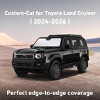 Windshield Sunshade Compatible for Toyota Land Cruiser 2024-2025 2026, Sun Visor for Front Windshield & Window Sun Shade Cover, UV Heat Blocker & Protector, Car Accessories