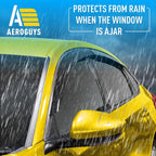 Extra Durable Window Deflectors Tape-On Window Visors Rain Guards Fit for Honda Accord 2018-2022, Sun Visors, Wind Vent for Shades, Exterior Car Accessories - 4pcs. AG0183