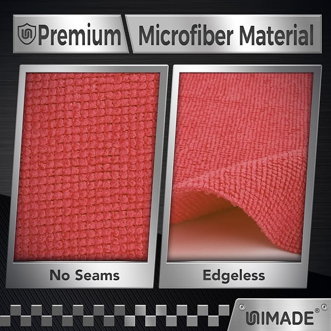 Shop Towel Rag, 200 Pack Reusable Rags Bulk Microfiber Cleaning Cloth Lint Free Towels for Car Kitchen Automotive Bar Mechanic Restaurant Garage, 11.5"x 11.5", Red