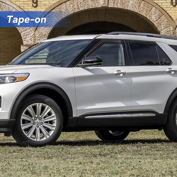 Window Visors Rain Guards for 2020-2026 Ford Explorer, Out-Channel Window Vent Wind Deflectors Visors Shades for 20-26 Explorer