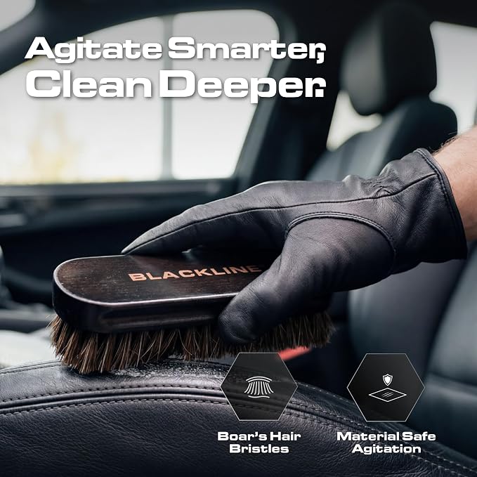 Blackline Leather Cleaner and Conditioner Care Kit with Microfiber Towel, 2 16 Fl Oz Bottles, Gentle APC and Leather Rehydrate, Cleans and Conditions Leather Car Interiors Bags Furniture & More
