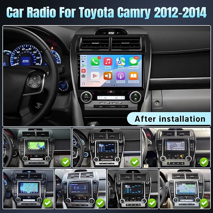 Car Radio for Toyota Camry 2012 2013 2014(JBL Version) with Carplay Android Auto, 10.1IN Screen for Camry Car Stereo with GPS Backup Camera (for Toyota Camry 2012-2014 with JBL)