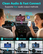 Wireless CarPlay Screen with Backup Camera: Auto Reconnect in Seconds - Maps, Music & Calls Ready for Daily Commute - 7" Touchscreen with 1080P Wired Rear Camera, Modern Upgrade for Older Cars