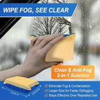 Anti-Fog Spray for Glass Car Windshield Defogger Prevents Fogging of Interior Glass, Mirrors, Windows, Shower Door with Defogging & Cleaning Sponge, Towel 4oz/120ml