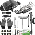 Bike Repair Kit, 27-Piece Bicycle Tire Repair Kit with 120 PSI Mini Pump, 16-in-1 Multitool, Tire Levers, Patches & Saddle Bag for Road & Mountain Bikes