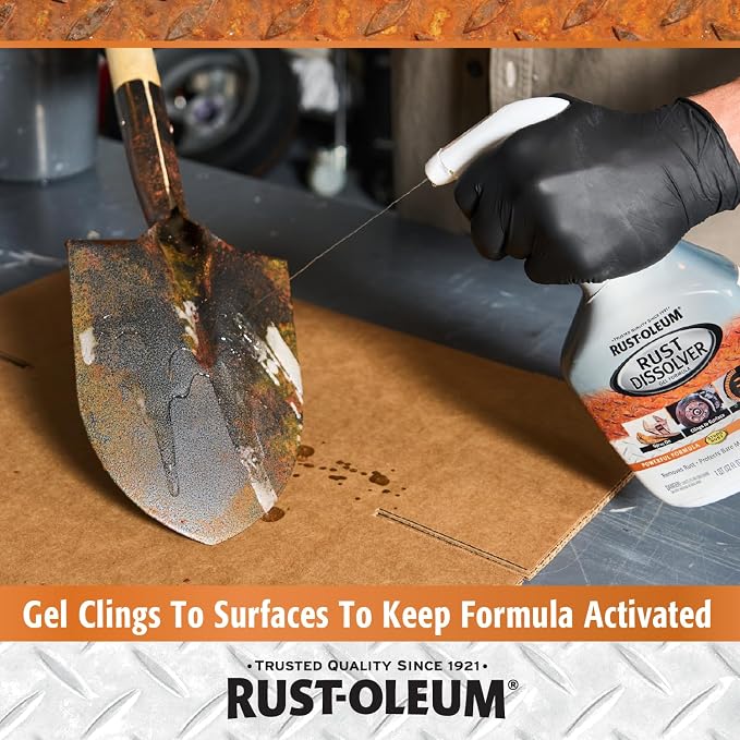 Rust Dissolver Trigger Spray Gel | Heavy-Duty Corrosion Remover for Metal Tools, Cars, Bikes, Grills, Bolts, Firearms & More | 32 oz