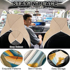 2 Pack Car Towels Seat Cover with Storage Bag, Multifunctional Microfiber Towel for Gym Outdoor Sport Running,Picnic, Beach, Pet Dog Travel,Fits Car SUV Truck (Sunny Fields)