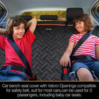 Heavy Duty Back Seat Cover for Truck, 100% Waterproof & Odor-Free Dog Seat Protector for F150 F250 Chevy Silverado Ram Sierra, Scratch-proof Eco-Friendly Back Seat Cover for Dogs, Kids, Tools & Gear