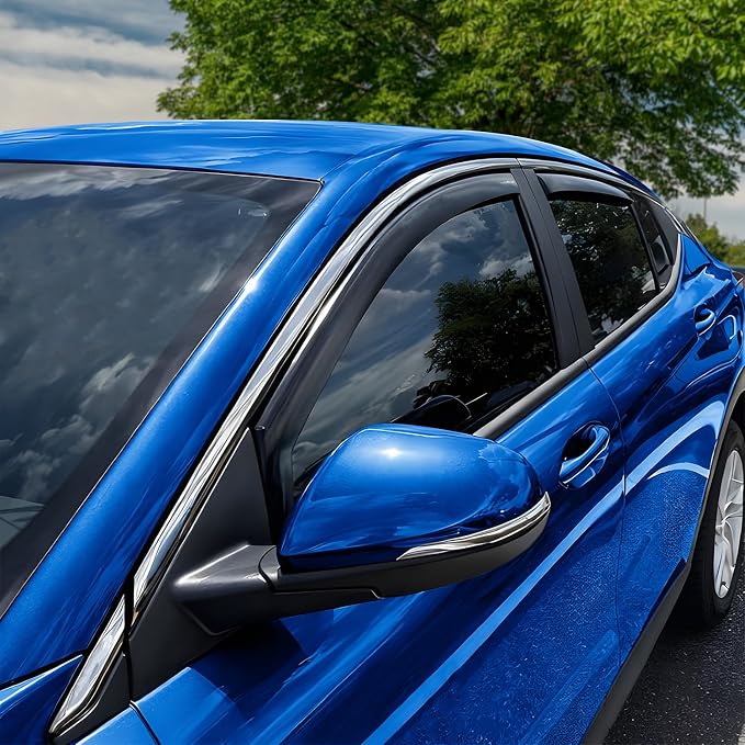 Goodyear Shatterproof in-Channel Window Deflectors for Buick Envista 2024-2026, Rain Guards, Window Visors for Cars, Vent Deflector, Car Accessories, 4 pcs - GY008107