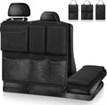 Car Trunk Organizer and Storage, Detachable Seat Back Hanging Organizers Storage with Zippers, Large Capacity Car Accessories Interior for Jeeps, SUVs, Vans (Black)