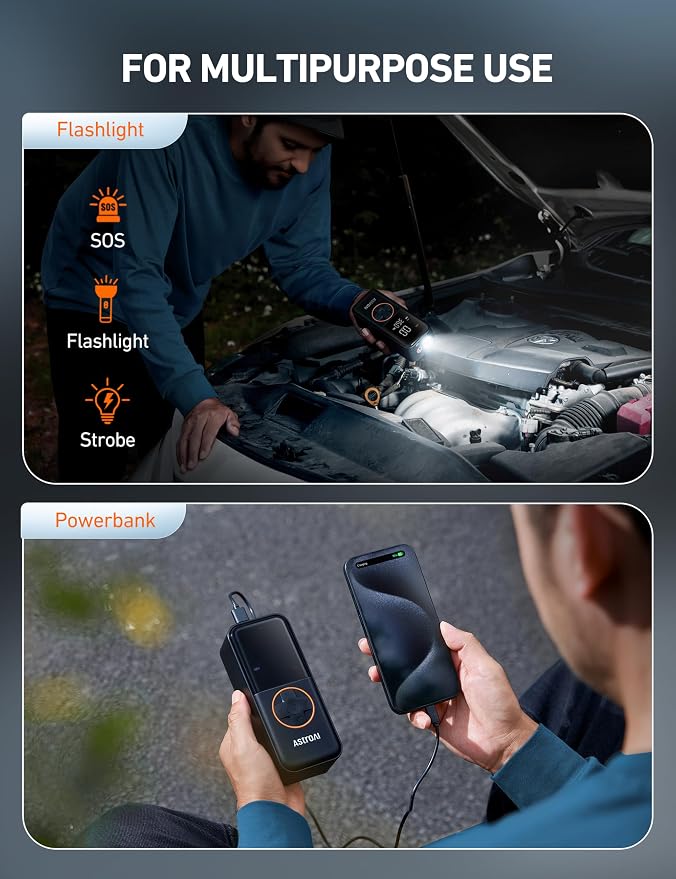L4 Cordless Tire Inflator Portable Air Compressor, 150PSI Portable Air Pump for Car Tires, Battery Electric Tire Pump with Pressure Gauge, Ultra-Fast Inflation for Cars,Motorcycles,Bikes,Balls
