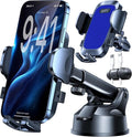 【Upgraded Strongest Suction & Pro Military-Grade】Ultimate Car Phone Mount【360°Rotatable Suction】Cell Phone Holders Truck Stand for Dashboard Windshield Vent for iPhone 17 Pro Max 16 Samsung,Light Blue