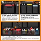 Trunk Organizer for SUV, Car Organizer with 10 Pockets Large Capacity & 3 Adjustable Straps for Easy Installation, Hanging Car Storage Universal Fit for Sedans, SUVs, MPVs, Trucks, 43.3 x 18.9in