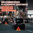 3 Pack Emergency Warning Triangles, Reflective Roadside Safety Triangle Kit with Storage Case, Foldable Hazard Reflective Triangles for Vehicles, Car Breakdowns, and Roadside Emergencies