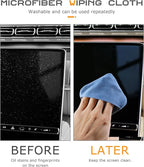 SCUARI Car Screen Cleaner,Touch Screen Cleaner for Car,Car Accessories Car Screen Wipes,Foldable Car Screen Cleaner Cloth,Square Microfiber Screen Cleaning Pad,Fits Car Dashboard LCD Display (Blue)