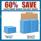 Microfiber Cleaning Cloths-50 Pack, Microfiber Towels Bulk, Towels for Cars & Home, Cleaning Rags Blue (12x12 inches)
