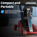 AGM Jack Rod, 3.5 Ton XL Locking Support Bar for Floor Jacks, Jack NOT Included, 24” Travel, 4.2 lb, Compact Jack Stand Alternative for Pickup Trucks & SUVs. Safer, Smarter Vehicle Support