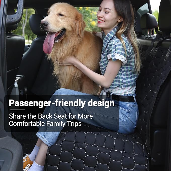 Dog Car Seat Cover for Trucks, Dog Seat Cover for Back Seat Protector F150 Ram 1500, Waterproof Dog Hammock for Truck with Mesh Window Heavy Duty Seat Cover for F-Series/GMC Sierra/Silverado