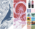 2 Pack Microfiber Beach Towel, Quick Dry Travel Towel Large Sand Free Towel for Beach, Camping, Swim Pool, Gym, Sports& Yoga 71"x32", Whale& Jellyfish