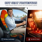 Car Seat Towel Cover 2 Pack for Front Seats, Sweat Absorbent Car Seat Protector with Non-Slip Backing, Waterproof Towel Car Seat Covers for Runners, Gym, Swimming, Beach, Mountain Sunset