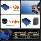 4-Pack 1300GSM Microfiber Car Drying Towels + 700GSM Chamois | Ultra Absorbent Twisted Loop, Streak-Free, Scratch-Free, Lint-Free, Lightweight, Easy to Handle