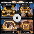 Car LED Strip Lights, 4m/13.12ft Waterproof Car Trunk Light Strip, Warm Color 3200k, Flexible Cutting Silicone, Auto On/Off, Low Voltage 12V LED Strip Lights for Cars