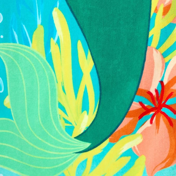Store Official Ariel Beach Towel with The Little Mermaid Screen Art on Topside - Measures 29" x 58" - Soft & Absorbent for Pool or Beach - Bath Towels for Kids Who Love Princesses & Ariel