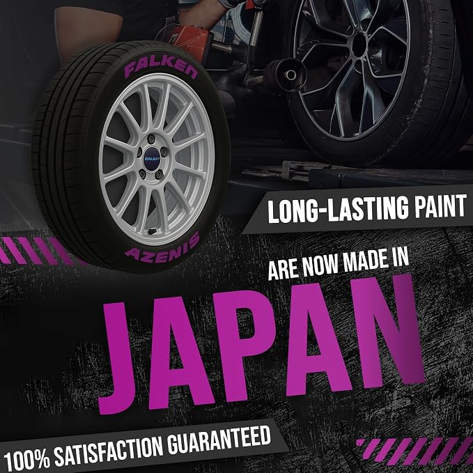 Purple Color Tire Paint Pen - Waterproof Permanent Paint pens for Car wheel Lettering | Car Wash Safe and Durable | Made in Japan (Pack of 1)