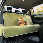Dog Car Seat Cover for Back Seat, Back Seat Pet Cover for Dogs Waterproof, Scratchproof Dog Backseat Cover, Non-Slip Bench Car Seat Protector, Universal Fit Most Cars, SUVs, Trucks, Green