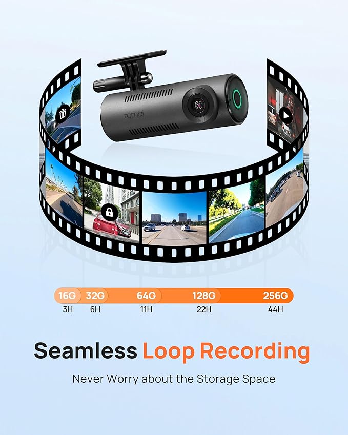 Dash Cam M310, Dash Camera for Cars 1296P QHD, Smart Dash Cam Front Built in WiFi, 130° Wide-Angle FOV, WDR, Night Vision, iOS/Android Mobile App, Loop Recording, Parking Monitor, Time-Lapse