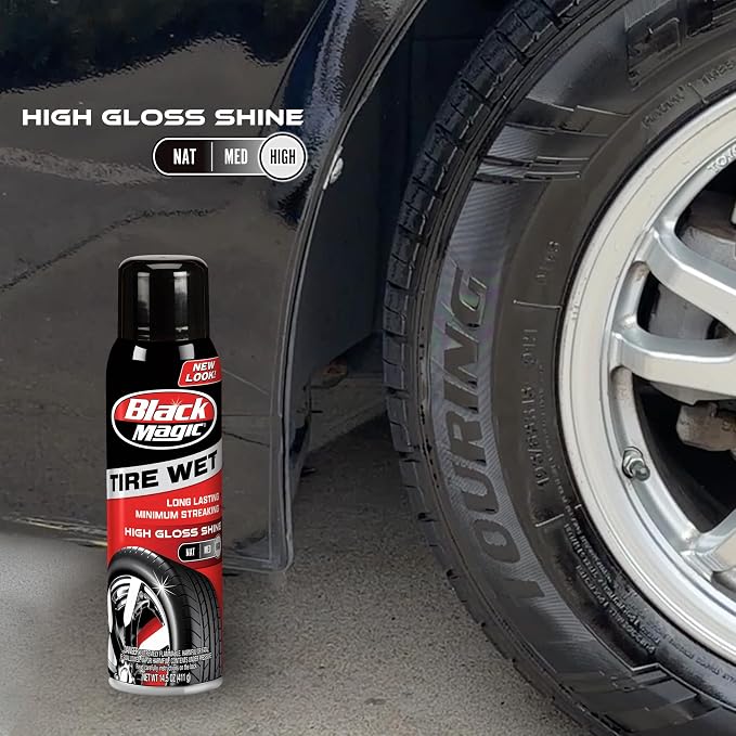 120270 Tire Wet Spray, Weather & Rinse-Resistant Formula that leaves Tires looking Wet, Black & Glossy in One Spray, 14.5 Fl. Oz. (Pack of 2)