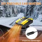 Car Heater,12V Portable Heater for Vehicle,2 in 1 Heating & Cooling Defroster for Car Windshield,Car Heater That Plugs Into Cigarette LighterWindow Defroster for Car,SUV,RV (Yellow)