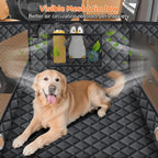 Hard Bottom Dog Car Seat for Pets Waterproof Seat Cover Hammock with 3-Sided Hard Boards 600D Heavy Duty Scratch Proof Nonslip Durable Back Seat Covers for Cars, Trucks and SUVs