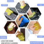 Car Cleaning Gel 2 Pack, Reusable Cleaning Putty for Car Interior Vent Keyboard Cup Holder, Auto Detailing Slime, Non-Sticky Car Cleaning Supplies Blue Yellow