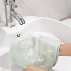 6 Pack Microfiber Glass Cleaning Cloth, 16 Inch X 16 Inch, Lint Free Quickly Clean Window, Glasses, Windshields, Mirrors, and Stainless Steel, Green