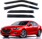 KPY Rain Guards Fit for 2014-2018 Mazda 3, Out-Channel Window Visors Vent Wind Deflectors 4PC, Car Accessories for 14-18 Mazda 3